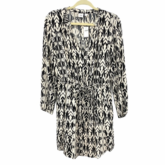 Gap Ikat Print Cinch Waist Dress Sz S - Picture 3 of 14